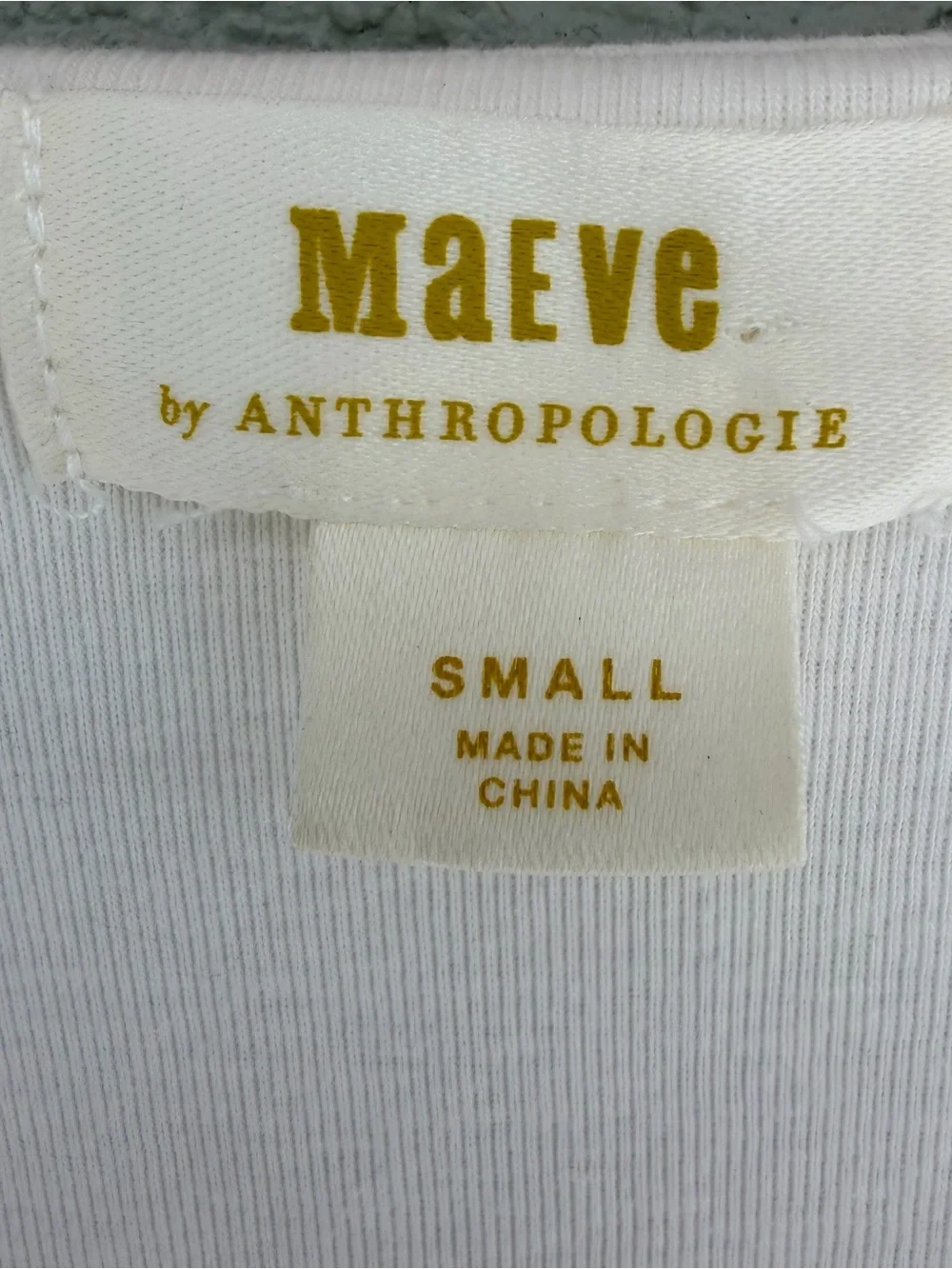 Maeve Anthropologie White V-Neck Short Puff-Sleeve Wrap Top Sz S